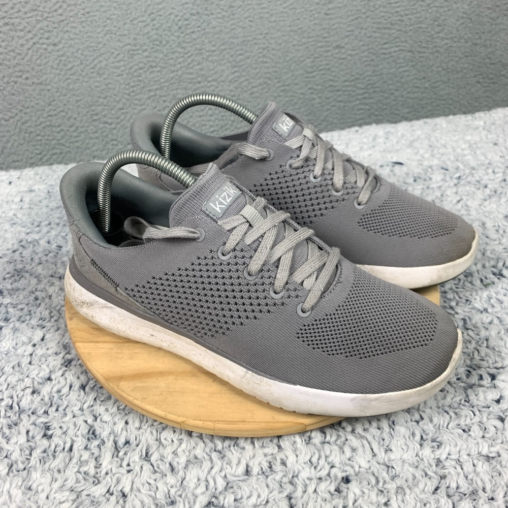 Kizik Lima Sneakers Mens 8.5 Wide Womens 10 Wide Gray Hands Free Knit Shoes